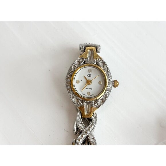 Dual Gold & Silver Toned XOXO Quartz Analog Vintage Wristwatch - 12mm - WORKS! - Picture 9 of 10